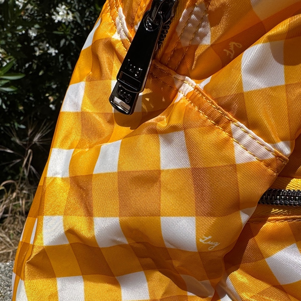 Lug Boxer Packable Duffel Bag in golden gingham - Picture 9 of 16